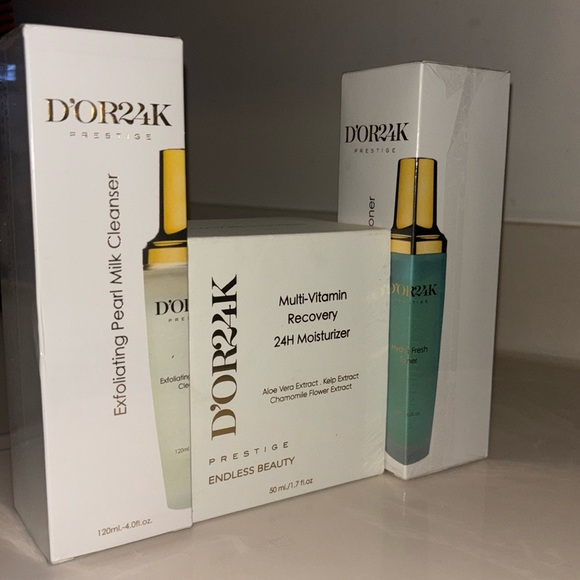 D’or24k bund Exfoliating PearlMilk Cleanser+hydra Fresh MV recovery moisturizer - Picture 1 of 9